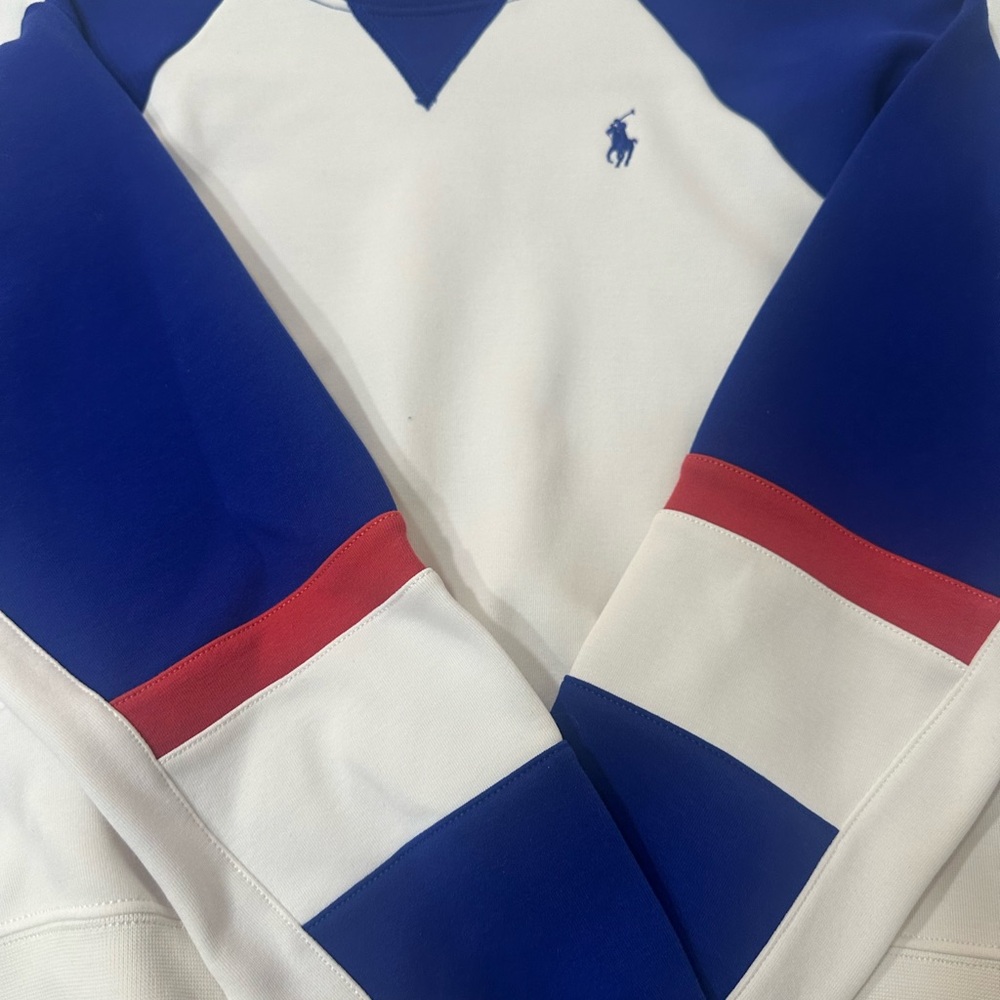Polo Ralph Lauren Blue and White Crewneck